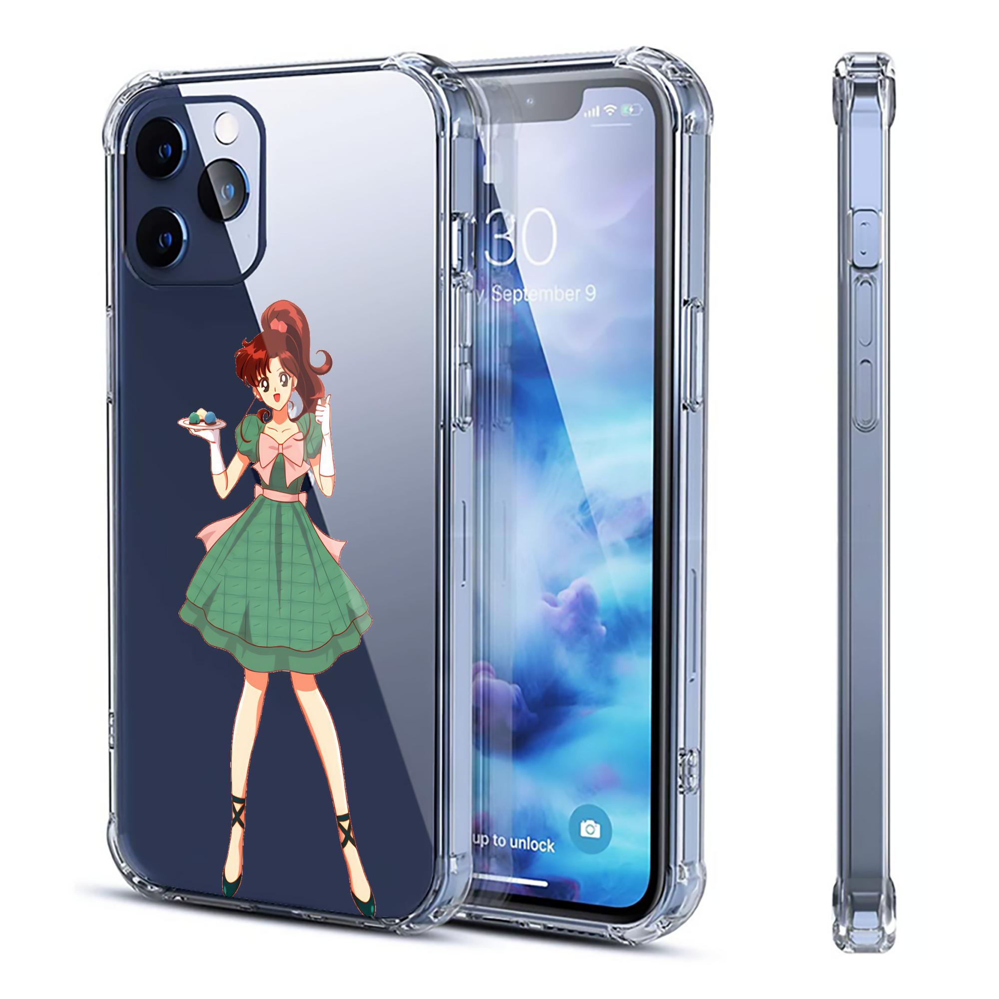 （画像用） 美少女戦士セーラームーン 木野 まこと きの まこと Sailor Moon Kino Makoto （セーラージュピター；Sailor Jupiter） 【iPhone 12シリーズ対応】透明スマホケース（クリアソフトケース）